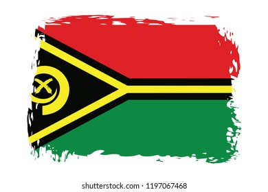 Grunge Vanuatu flag.flag of Vanuatu,banner vector illustration. Vector illustration eps10.
