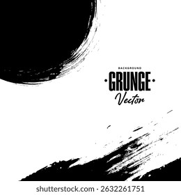 Grunge Vector abstracto pincel negro pinceladas textura de fondo