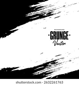 Grunge Vector abstracto pincel negro pinceladas textura de fondo