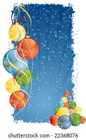 Grunge Vector Abstract Christmas and New Year's background