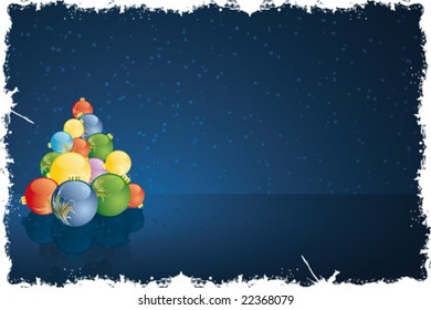 Grunge Vector Abstract Christmas and New Year's background