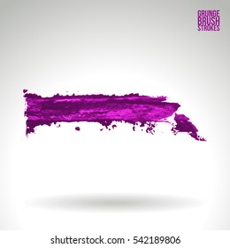 Grunge vector abstract hand - painted brush stroke.
