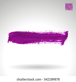 Grunge vector abstract hand - painted brush stroke.