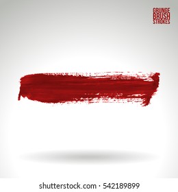 Grunge vector abstract hand - painted brush stroke.