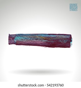 Grunge vector abstract hand - painted brush stroke.