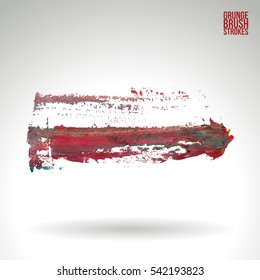 Grunge vector abstract hand - painted brush stroke.