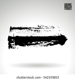 Grunge vector abstract hand - painted brush stroke.