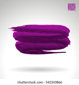 Grunge vector abstract hand - painted brush stroke.