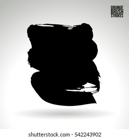 Grunge vector abstract hand - painted brush stroke.