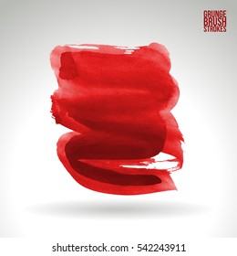 Grunge vector abstract hand - painted brush stroke.