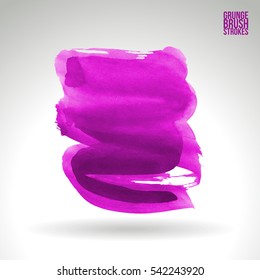 Grunge vector abstract hand - painted brush stroke.