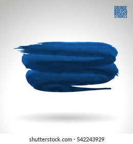 Grunge vector abstract hand - painted brush stroke.