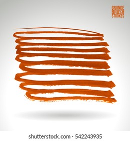 Grunge vector abstract hand - painted brush stroke.