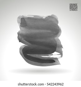 Grunge vector abstract hand - painted brush stroke.