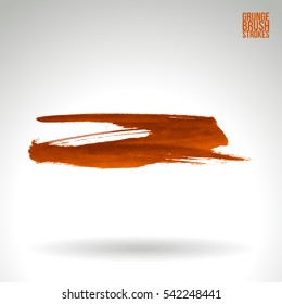 Grunge vector abstract hand - painted brush stroke.