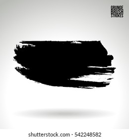 Grunge vector abstract hand - painted brush stroke.