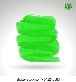 Grunge vector abstract hand - painted brush stroke.