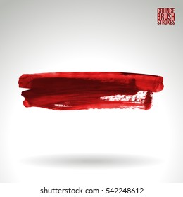 Grunge vector abstract hand - painted brush stroke.