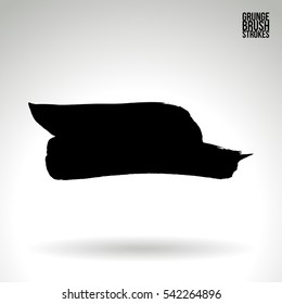 Grunge vector abstract hand - painted brush stroke.