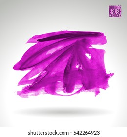 Grunge vector abstract hand - painted brush stroke.