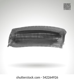 Grunge vector abstract hand - painted brush stroke.