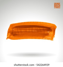 Grunge vector abstract hand - painted brush stroke.