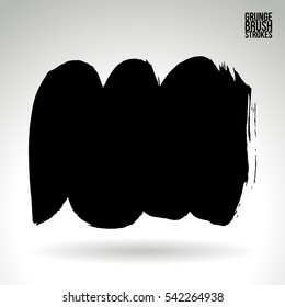 Grunge vector abstract hand - painted brush stroke.