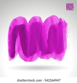 Grunge vector abstract hand - painted brush stroke.