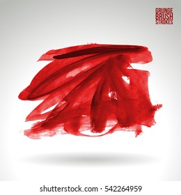 Grunge vector abstract hand - painted brush stroke.