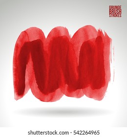 Grunge vector abstract hand - painted brush stroke.