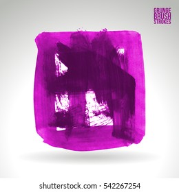 Grunge vector abstract hand - painted brush stroke.