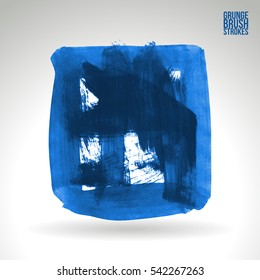 Grunge vector abstract hand - painted brush stroke.