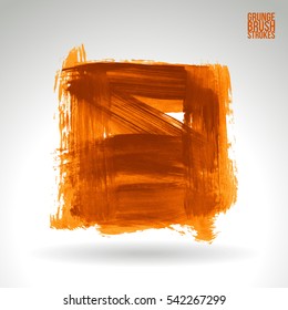 Grunge vector abstract hand - painted brush stroke.