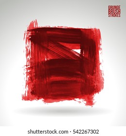Grunge vector abstract hand - painted brush stroke.