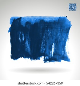 Grunge vector abstract hand - painted brush stroke.