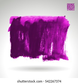 Grunge vector abstract hand - painted brush stroke.