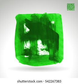 Grunge vector abstract hand - painted brush stroke.