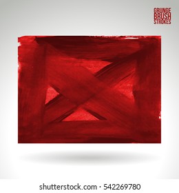 Grunge vector abstract hand - painted brush stroke.