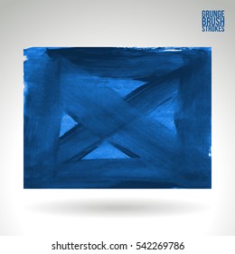 Grunge vector abstract hand - painted brush stroke.