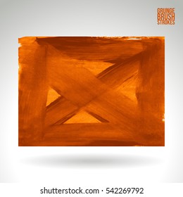 Grunge vector abstract hand - painted brush stroke.