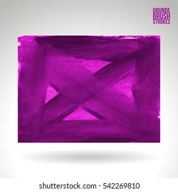 Grunge vector abstract hand - painted brush stroke.