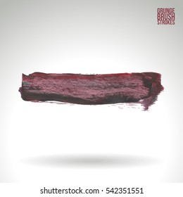Grunge vector abstract hand - painted brush stroke.