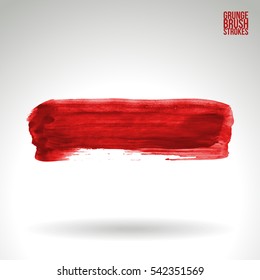 Grunge vector abstract hand - painted brush stroke.