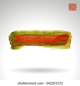 Grunge vector abstract hand - painted brush stroke.