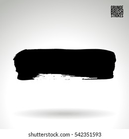 Grunge vector abstract hand - painted brush stroke.