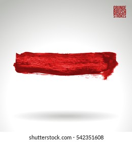 Grunge vector abstract hand - painted brush stroke.
