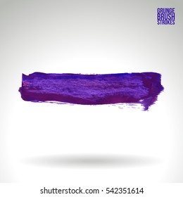 Grunge vector abstract hand - painted brush stroke.