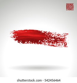 Grunge vector abstract hand - painted brush stroke.
