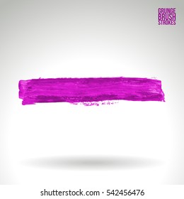 Grunge vector abstract hand - painted brush stroke.