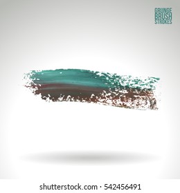 Grunge vector abstract hand - painted brush stroke.